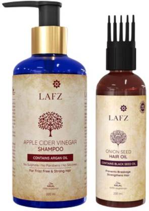 LAFZ Hair Care Combo - Apple Cider Vinegar Shampoo & (200ml) Onion Seed Essential Oil
