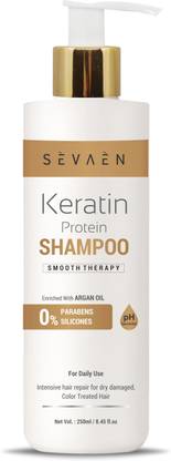 SEVAEN keratin protein with argan oil shampoo