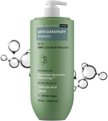 BARE ANATOMY Anti-Dandruff Shampoo - Upto 100% Dandruff Reduction with Salicylic Acid, Biotin