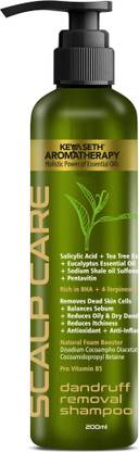 KEYA SETH AROMATHERAPY Scalp care Dandruff Removal Shampoo with Salicylic Acid, Tea Tree,Eucalyptus Oil