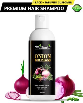 Phillauri Onion Hair Shampoo for Hair Fall Control and Anti Dandruff 200ml  (200 ml) at Rs. 84