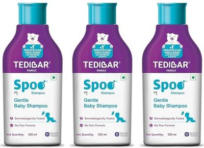 Spoo Baby Shampoo , No Tears , 200 ml (Pack of 3)