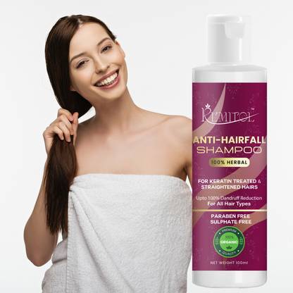 Remitol Hair Fall Control Shampoo - Repairs Dull & Damaged Frizzy Hair For Men Women