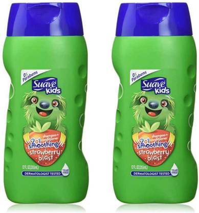 Suave Kids 2 In 1 Shampoo Conditioner Smoothing Strawberry Blast 355 Ml Pack Of 2