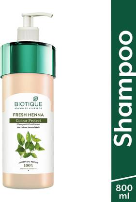 BIOTIQUE Fresh Henna Color Protect Shampoo & Conditioner Color Treated Hair, 800 ml