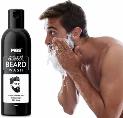 MG8 Activated Charcoal Beard Wash|Soften, Conditions, Nourishes Beard|100% Natural