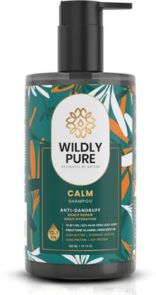 Wildly Pure Anti-Dandruff 12 Oil Shampoo with Piroctine Olamine for Ithcy Scalp No Sulphate