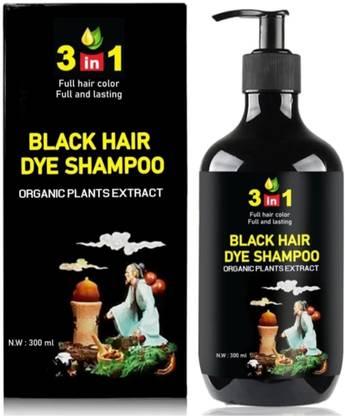 ACTIWOW organic 3 in 1 Hair Dye Instant Shampoo for Women & Men 100% Coverage HAIR
