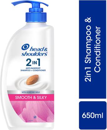 HEAD & SHOULDERS Smooth and Silky 2-in-1 Anti-Dandruff Shampoo + Conditioner for Dry, Frizzy Hair