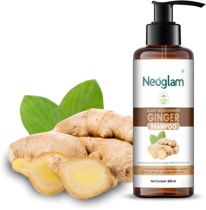 NEOGLAM Scalp Nourishing Ginger Shampoo for Hair Growth, Anti-Dandruff & Healthy Hair