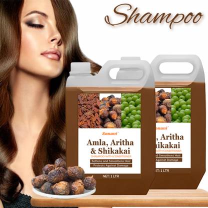 Sonavi Hair Shampoo with Conditioner |Amla Shikakai | For Shine & Regular Hair Wash