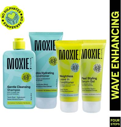 MOXIE BEAUTY Wavy Routine Set | Shampoo + Conditioner + Serum Gel + Leave-in Conditioner