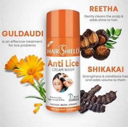 HAIRSHIELD HAIR CARE ANTI WASH SHAMPOO ONW WASH LICE KILLER