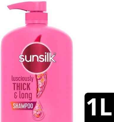 SUNSILK Lusciously Thick & Long Shampoo, With Keratin ,Yoghurt Protein & macadamia Oil