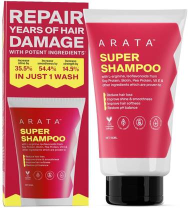 ARATA Super Shampoo for Damaged Hair | Enriched with Biotin & Proteins