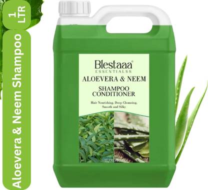 blestaaa essentialss Aloevera & Neem Anti Hairfall Regime| Advanced Shampoo-Conditioner 1liter.