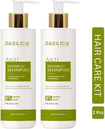 Basilica Anti Dandruff Shampoo with Bhringraj & Tea Tree| Soothes Scalp & Controls Flakes
