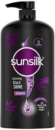 SUNSILK STUNNING BLACK SHINE SHAMPOO 1 L X SET OF 1)