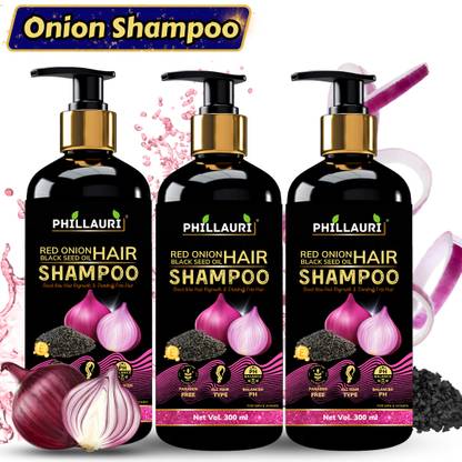 Phillauri Red Onion Black Seed Shampoo for Hair Growth and Fall Control
