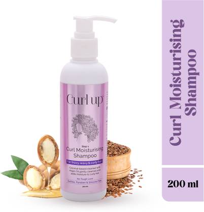 CURL UP Curl Moisturising | Sulphate & Paraben Free Curly Hair Shampoo