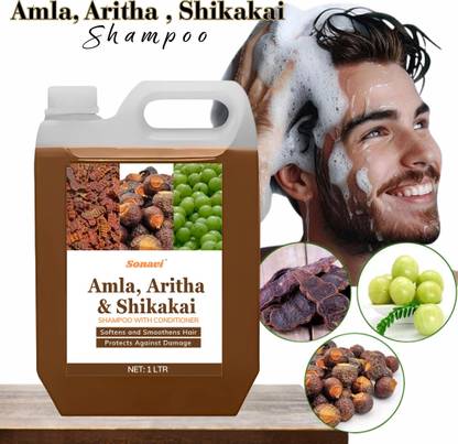 Sonavi Hair Shampoo with Conditioner Amla Shikakai | for Hair Fall and Scalp Cleansing