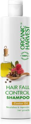 Organic Harvest Hairfall Control Shampoo: Castor Oil | Anti Hair Fall Shampoo for Dry Hair