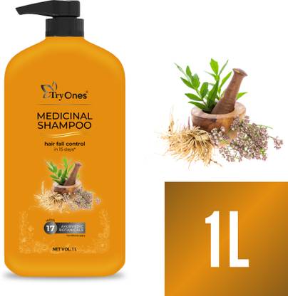 Tryones MEDICINAL Shampoo - Hair Fall Control in 15 Days - with 17 Ayurvedic Botanicals