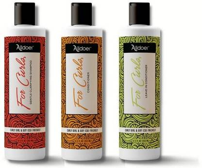 Alldoer 3-Step Curl Bundle Gentle Clarifying Shampoo, Conditioner & Leave-in Conditioner