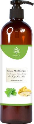 NATUUR Banana Aloe Shampoo 500ml - Reduces Frizz & Flyaways, Gentle Formula for Kids