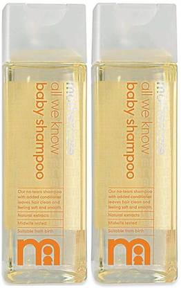 Mothercare All We Know Baby Shampoo |Gentle No-Tear Formula for Soft & Shiny Hair|Pack of 2