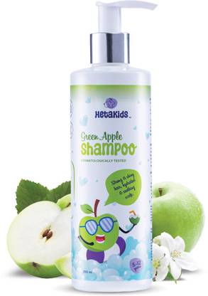 hetakids Green Apple Shampoo for Kids | 100% Natural Sulfate & Parabens free Shampoo