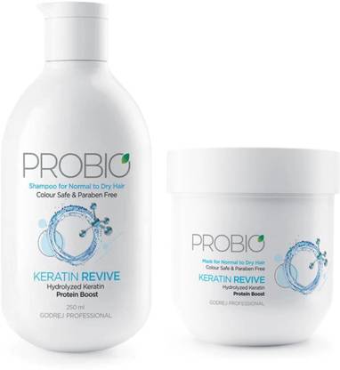 Godrej Professional Probio Keratin revive Duo (250ml, 200g) FOR NORMAL TO DRY HAIR PACK OF 2