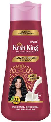 Kesh King Damage Repair Shampoo|Milk protein & 21 Ayurvedic herbs|Nourishes & repairs hair