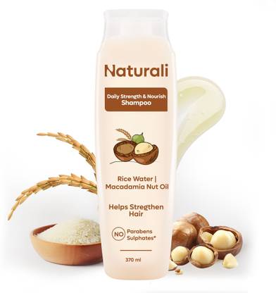 Naturali Rice Water Shampoo for Frizzy and Dry Hair | Sulphate & Paraben Free | For Women