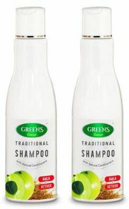 GREENS CONCEPT | Traditional Amla & Vetti Ver Shampoo - Hair Fall Control 200ml (Pack of 2)