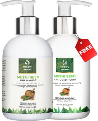 Healofy Naturals Healofy Methi Shampoo & FREE Conditioner For Pregnancy & Postpartum Hair Fall