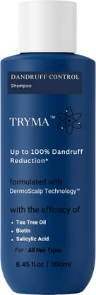 Tryma Dandruff Control Shampoo|Up to 100% Dandruff Reduction*| Salicylic Acid & Biotin