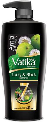 DABUR VATIKA Amla Long & Black Shampoo, For Shiny, Long & Black Hair