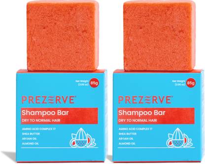 PREZERVE Shampoo Bar for Dry & Frizzy Hair | Improves Hair Growth (Pack of 2)
