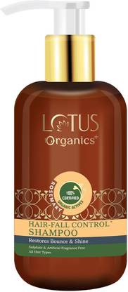 Lotus Organics+ Hair Fall Control Shampoo | Restores Bounce & Shine | Sulphate Free