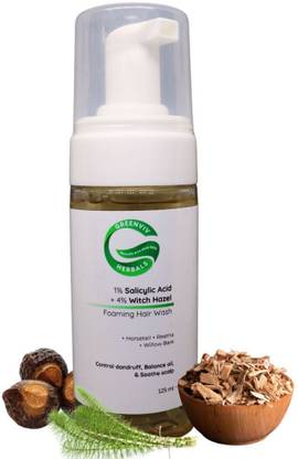 Greenviv 1%Salicylic+4%WitchHazel Anti-Dandruff Foaming Hair Wash| Promotes Healthy Scalp