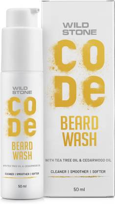 Wild Stone CODE Anti Dandruff Beard Wash for Men for Clean, Soft & Smooth Beard, 50 ml