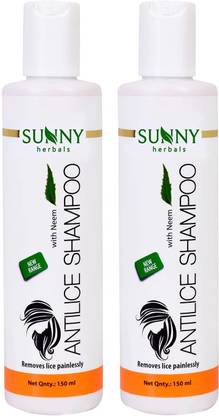 SUNNY Anti Lice Shampoo With Neem & Camphor For Lice & Eggs pack of 2 x150 ml