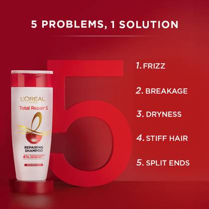 L'Oréal Paris Total Repair 5 Shampoo|Pro-Keratin & Ceramide For Damaged and Weak Hair