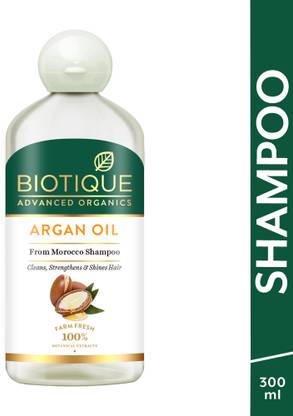 Biotique Advanced Organics Argan Oil Hair Shampoo from Morocco (Cleans, Strengthens and Shines Hair), 300ml