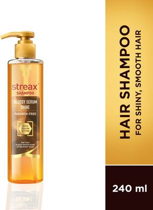 Streax Glossy Serum Shine Paraben Free Shampoo for Frizzy and Dry Hair  (240 ml)