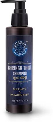 shesha ayurveda Bhringa Thali Ayurvedic Shampoo (Sulphate & Paraben Free) 200 ML for Oily Scalp
