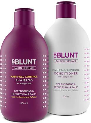 BBlunt Hair Fall Control Shampoo & Conditioner with Pea Protein & Caffeine- 300ML+250ML