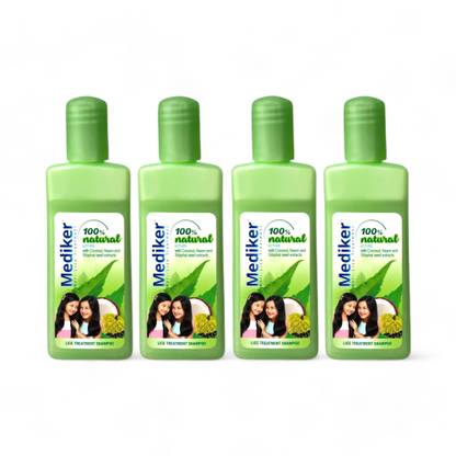 MEDIKER Anti Lice Treatment Shampoo Bottle - Pack Of 4 (50ml)