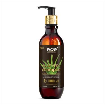 WOW SKIN SCIENCE Aloe Vera Shampoo For Hydration and Soothing Scalp for Dry Weak, Dull Hair